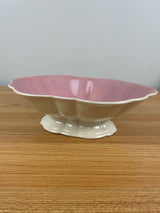 Cowan Pottery Art Deco Pedestal Centerpiece Display Apple Blossom Pink Bowl