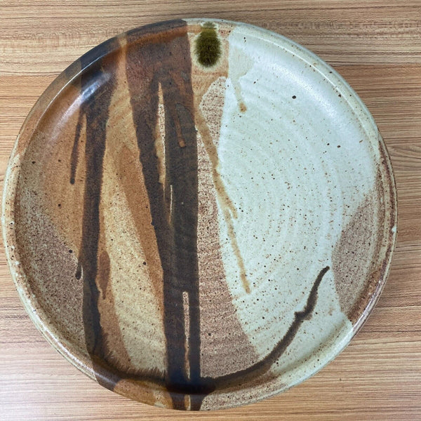 ALEPH LYNN HAMMER mid century pottery Vintage Platter / Charger 14" Diameter