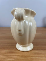 Hull Ivory Cream Art Nouveau Lobed Art Pottery Pillow Vase 5.5" Tall