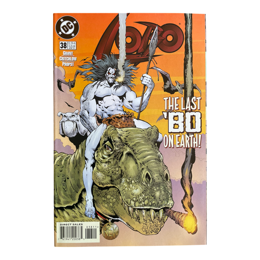 Lobo #38 ~ DC 1997 ~ "The Last 'Bo on Earth!" - dinosaur cigar