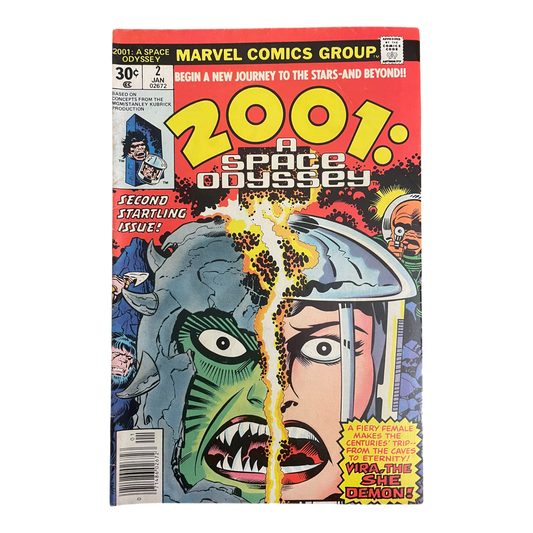 2001: A SPACE ODYSSEY #2 - VIRA THE SHE-DEMON -JACK KIRBY ART (MARVEL JAN. 1977)