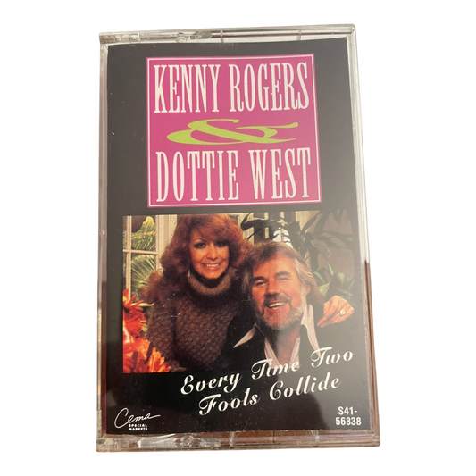 Vtg Kenny Rogers & Dottie West Every Time Two Fools Collide Cassette Tape