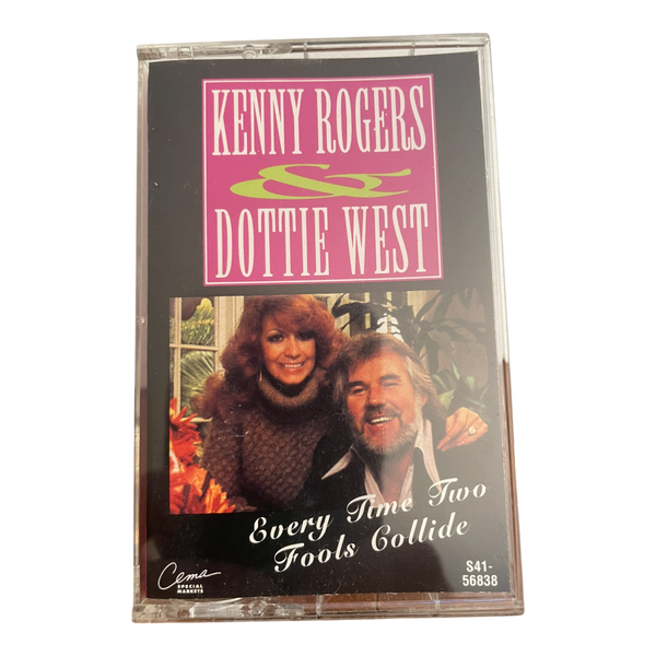 Vtg Kenny Rogers & Dottie West Every Time Two Fools Collide Cassette Tape