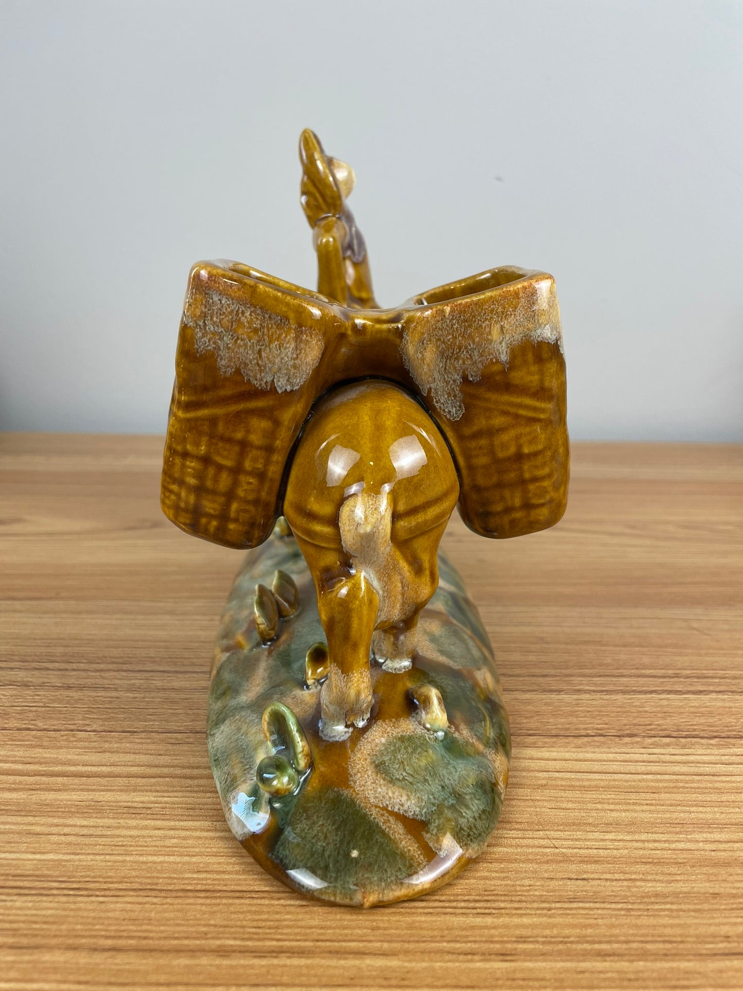 ROYAL HAEGER ART POTTERY PROSPECTOR WITH MULES PLANTER MATCH HOLDER 1940S
