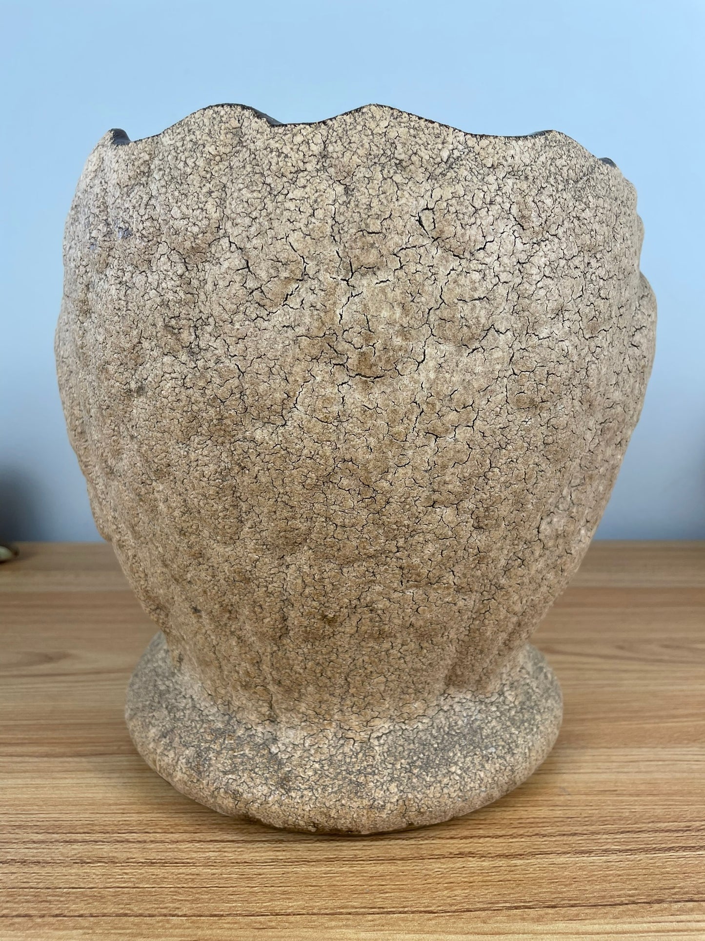 Royal Haeger Art Pottery Very Large Owl Planter Brown Sand Finish Glaze