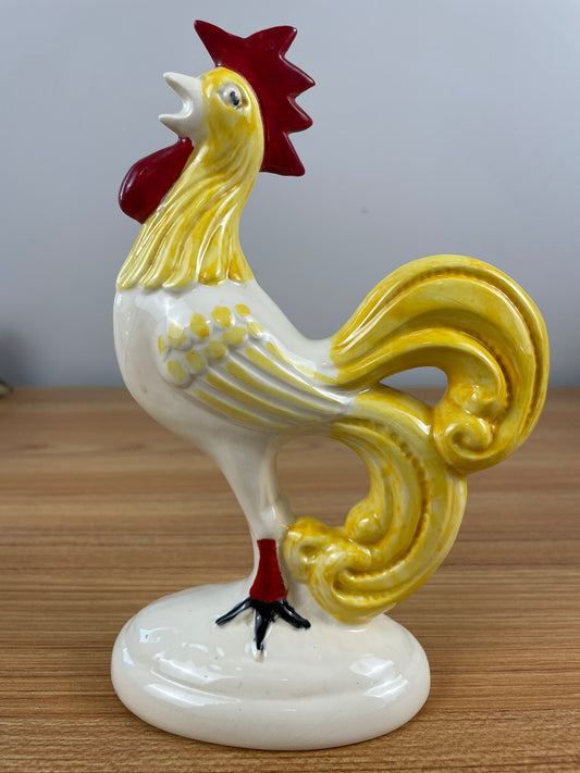 Metlox Pottery Poppytrail Rooster Figurine - Manhattan Beach California #1827
