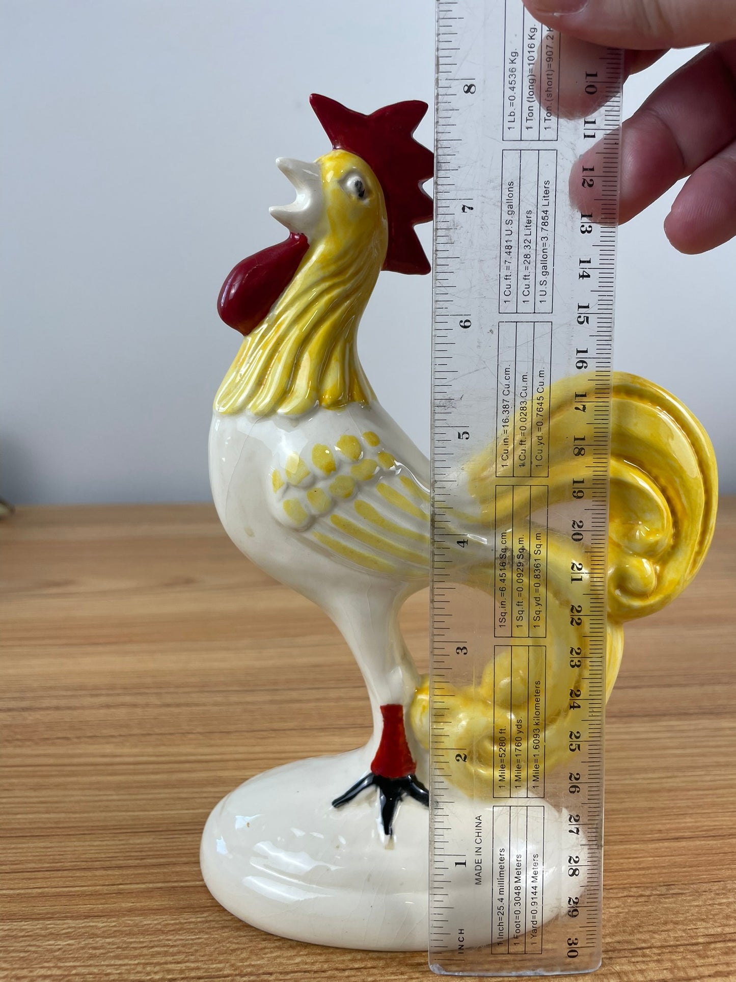 Metlox Pottery Poppytrail Rooster Figurine - Manhattan Beach California #1827
