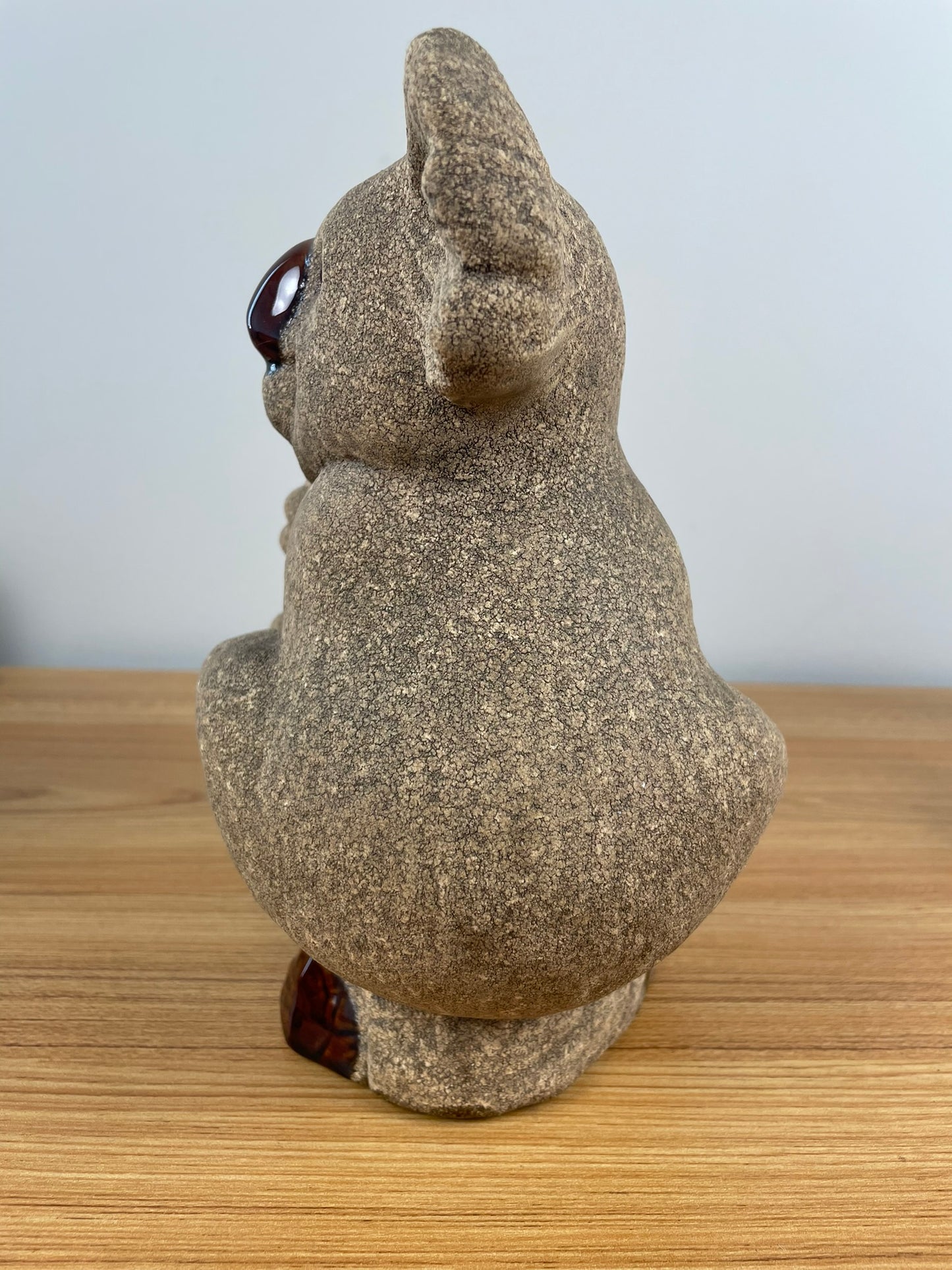 Royal Haeger 1970's Koala Bear Tree Stump Sandstone Planter Vase