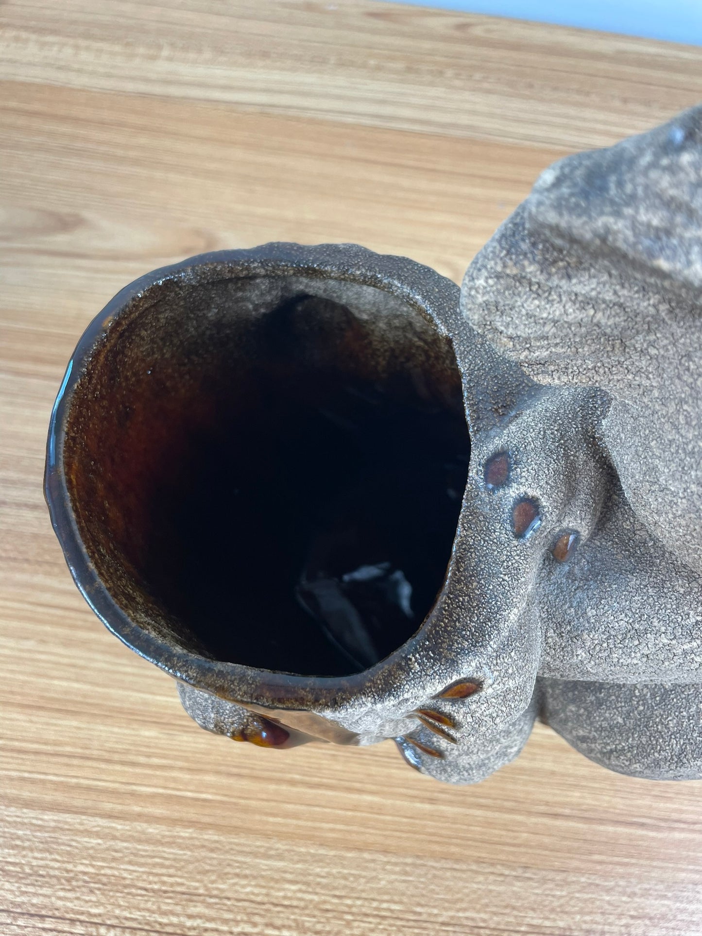 Royal Haeger 1970's Koala Bear Tree Stump Sandstone Planter Vase