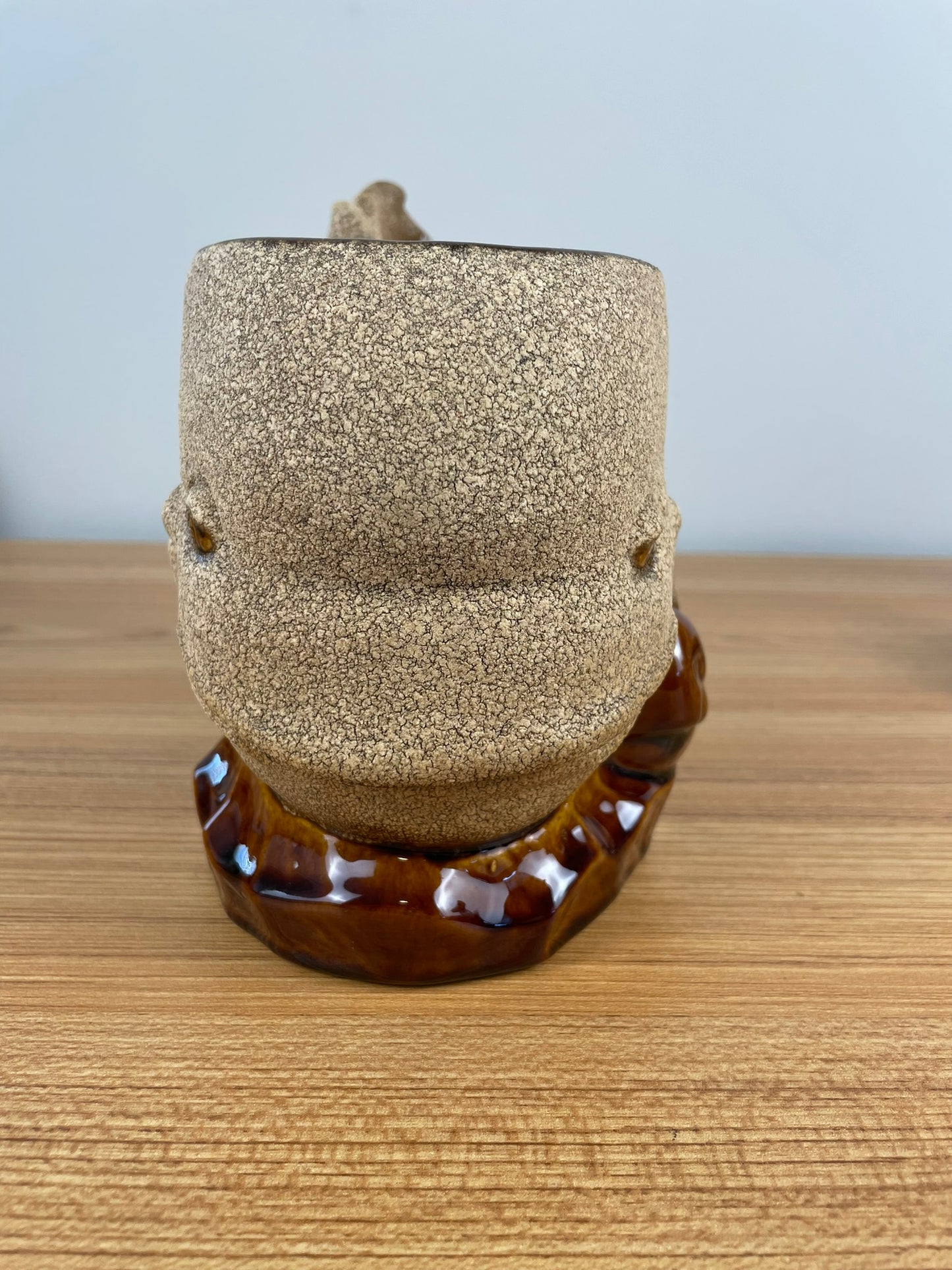 Royal Haeger Whale & Baby Planter Mid-Century Bennington Sand & Brown Glaze USA