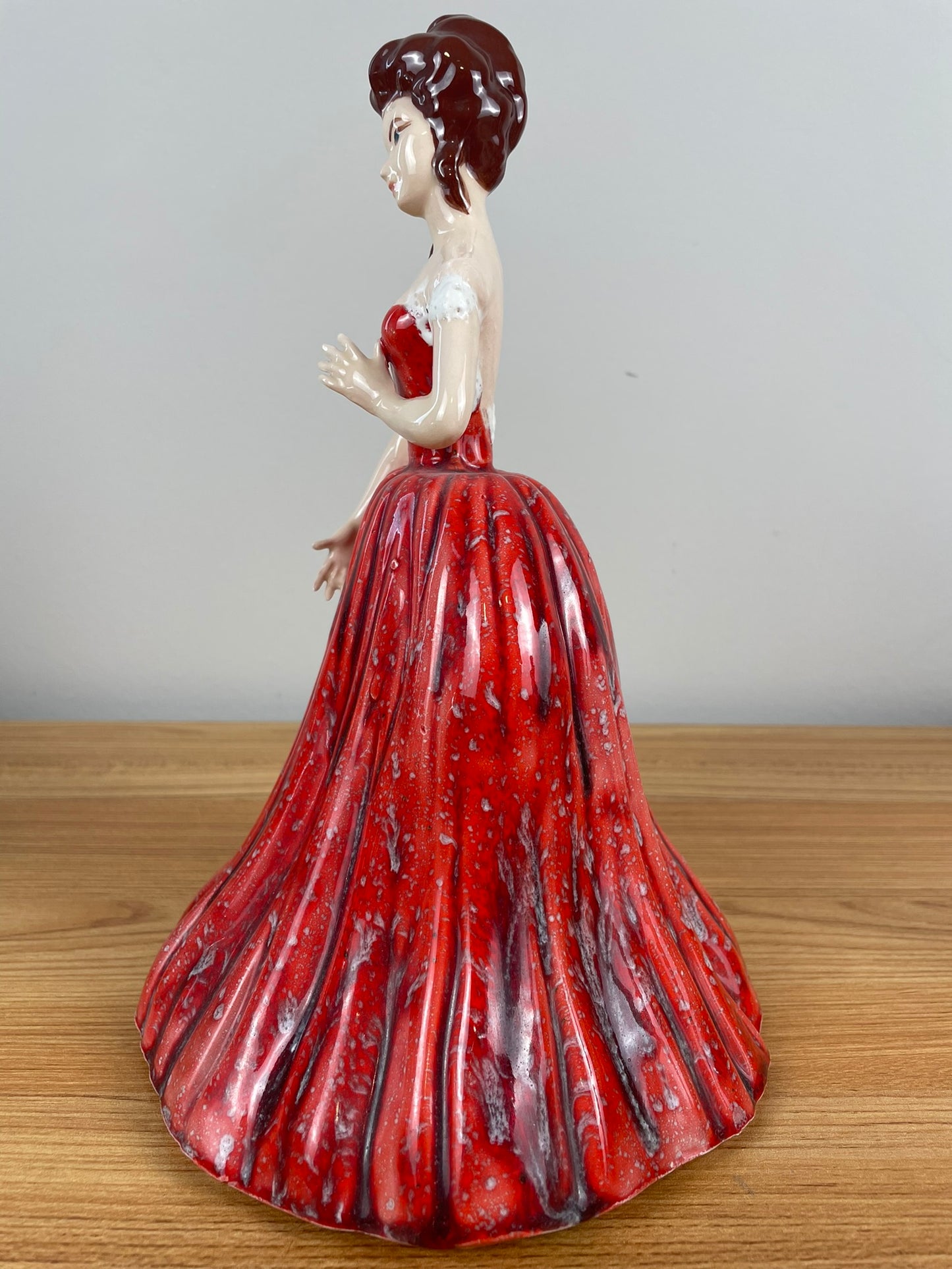 Jamar Mallory 1951 Woman Figurine Long Red Dress Vintage Mid Century