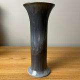 Cliftwood Illinois Art Pottery Purple Blue Glaze Large 9.5" Trumpet Vase