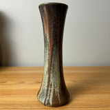 Thulin Studio Belgium Pottery #163 Red Green Crystalline Drip 10" Vase