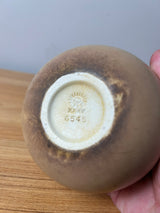 Rookwood 1935 Art Pottery Matte Brown White Leaves Berry Vase 6545