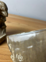 Rookwood 1929 Art Pottery Matte Brown Raven Bookends #2275