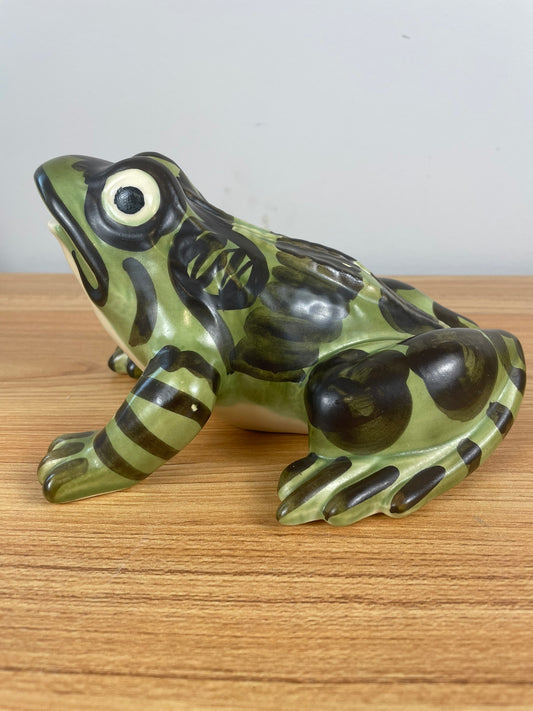 Vintage Brush McCoy Pottery Large 8"" Frog Figurine Garden Statue
