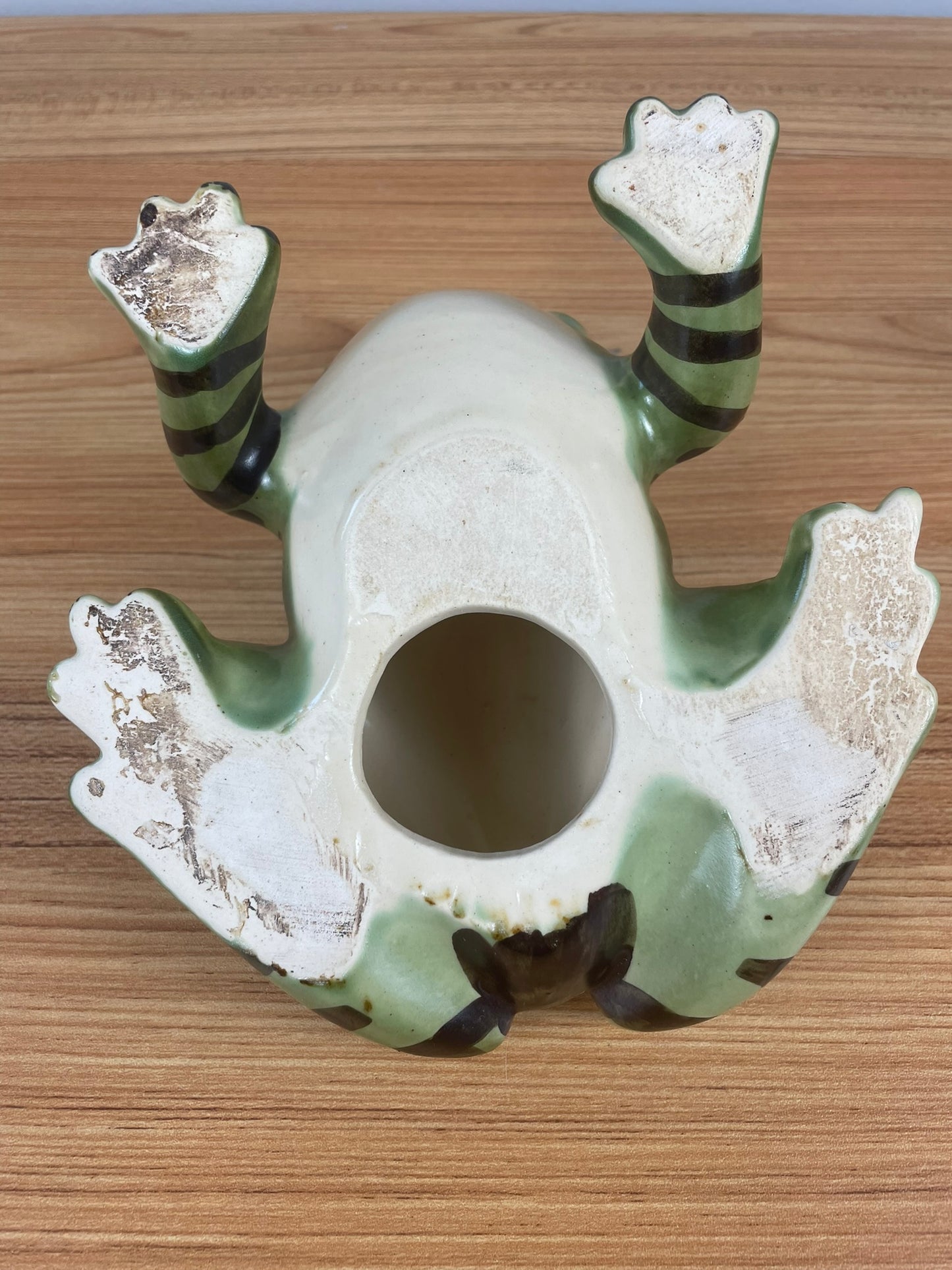 Vintage Brush McCoy Pottery Large 8"" Frog Figurine Garden Statue