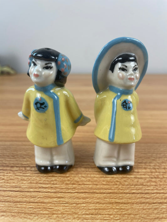 Ceramic Arts Studio Asian Couple Salt & Pepper Shakers - VTG