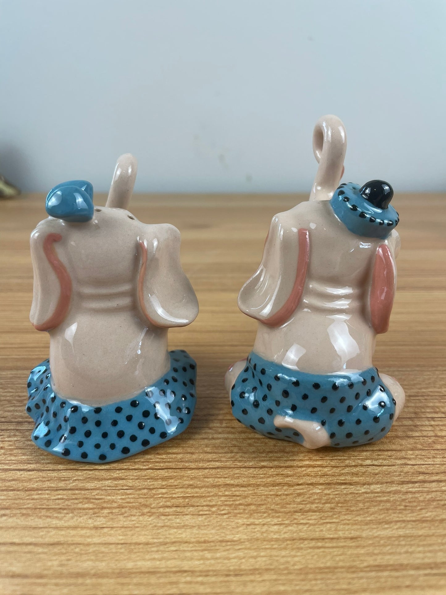 Ceramic Arts Studio 1940s/1950s Circus Elephants Sally Pete Salt Pepper Shakers