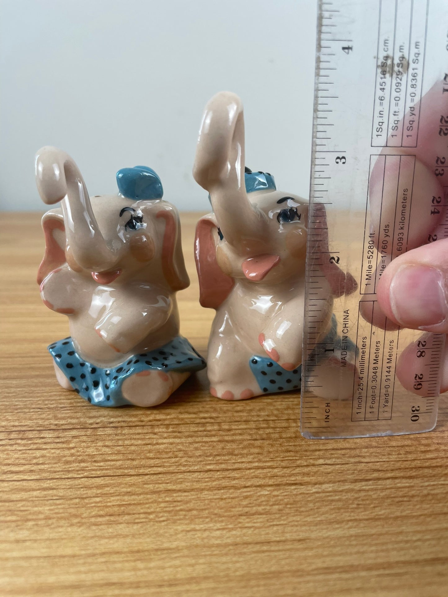Ceramic Arts Studio 1940s/1950s Circus Elephants Sally Pete Salt Pepper Shakers