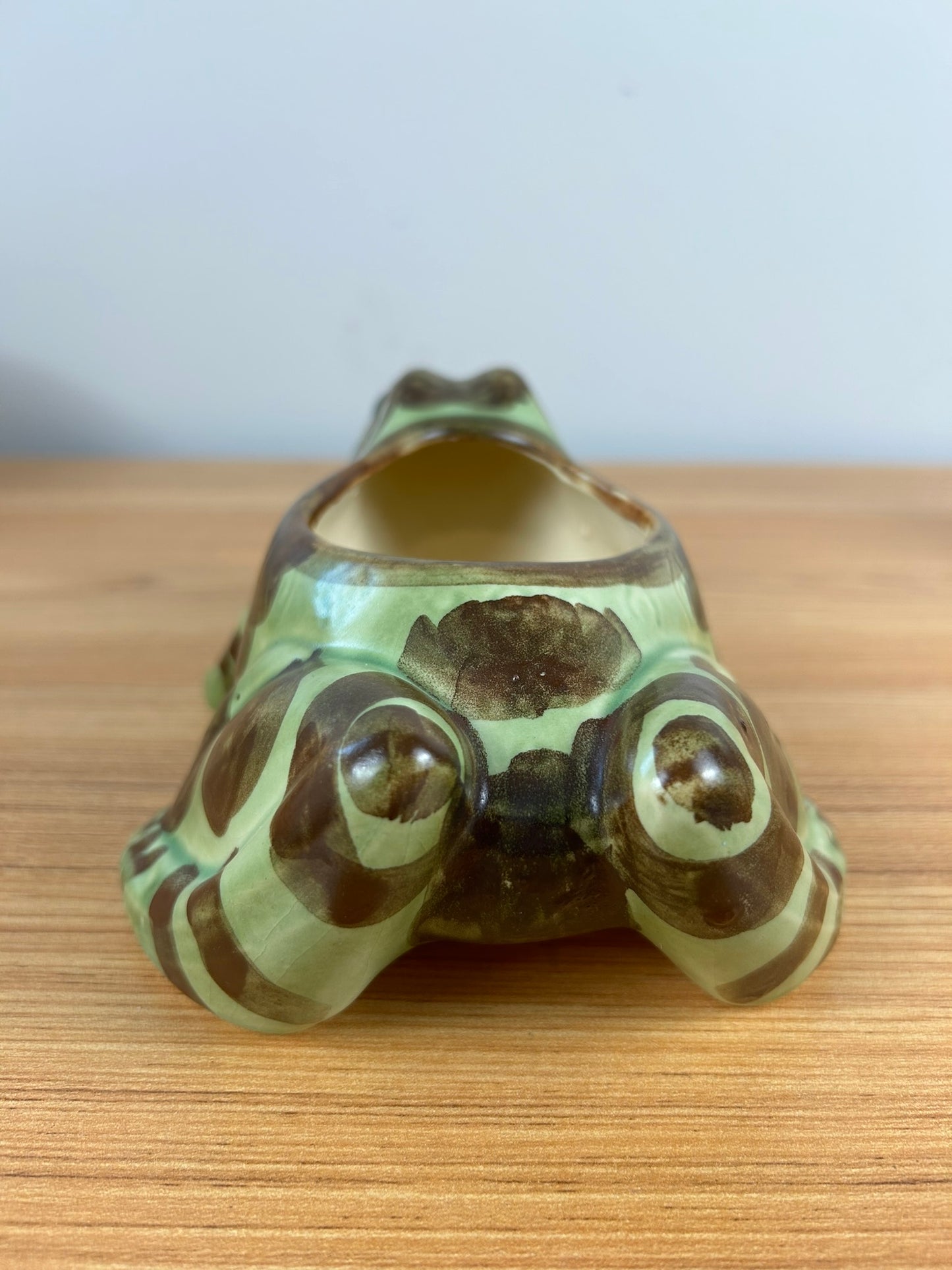 Brush McCoy Art Pottery Bull Frog Planter Dish Sponge Holder 8" Length