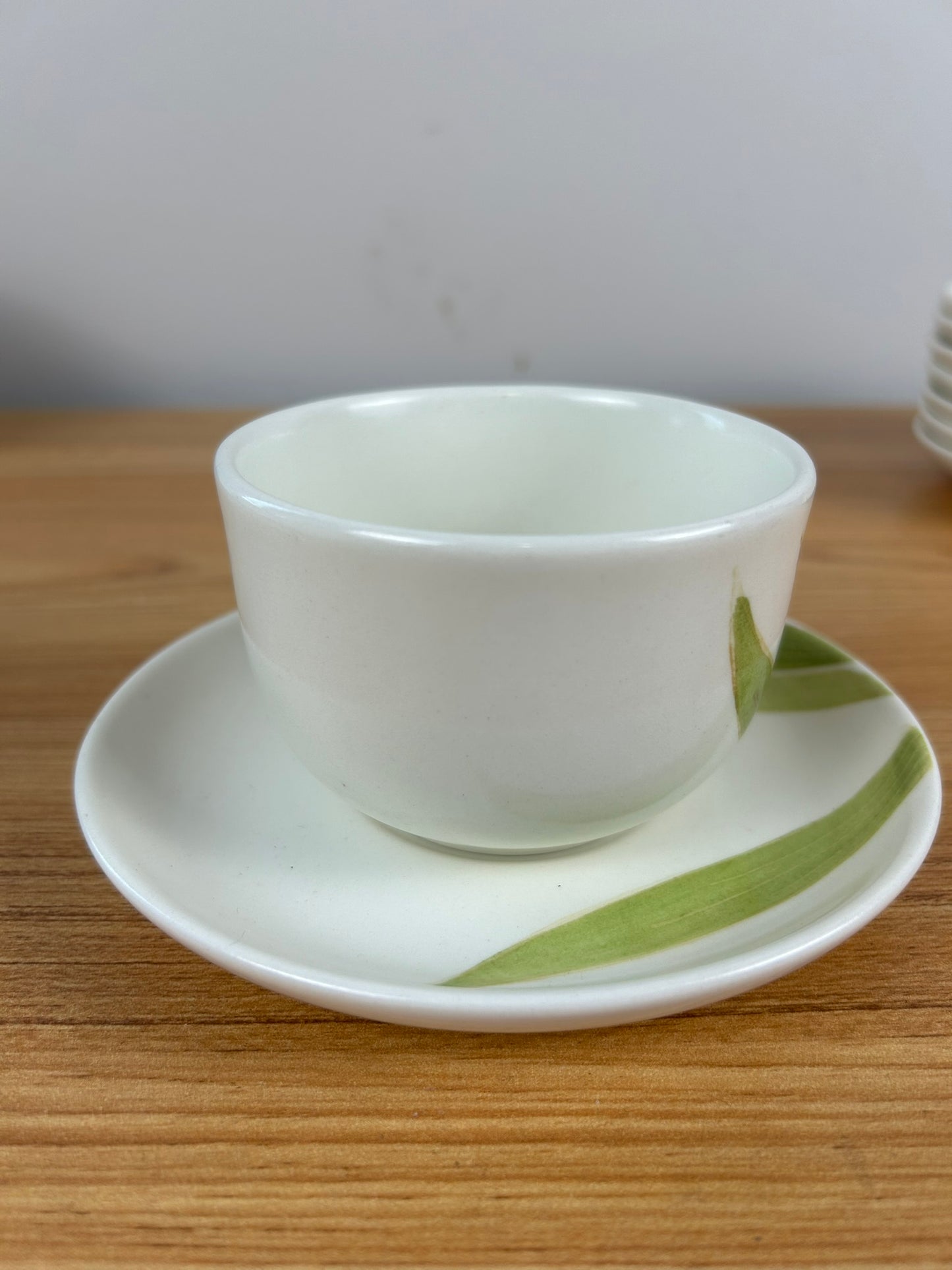 Metlox California Pottery Poppy Trail IRIS Flower Cups & Saucer