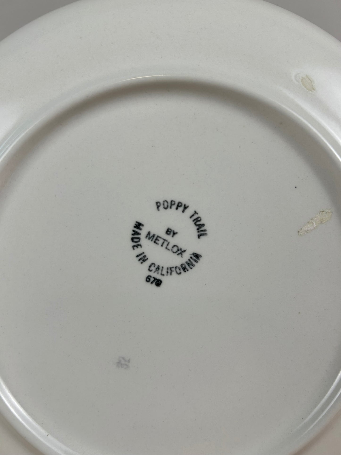 Metlox California Pottery Poppy Trail IRIS Flower 8.25" Salad Plate