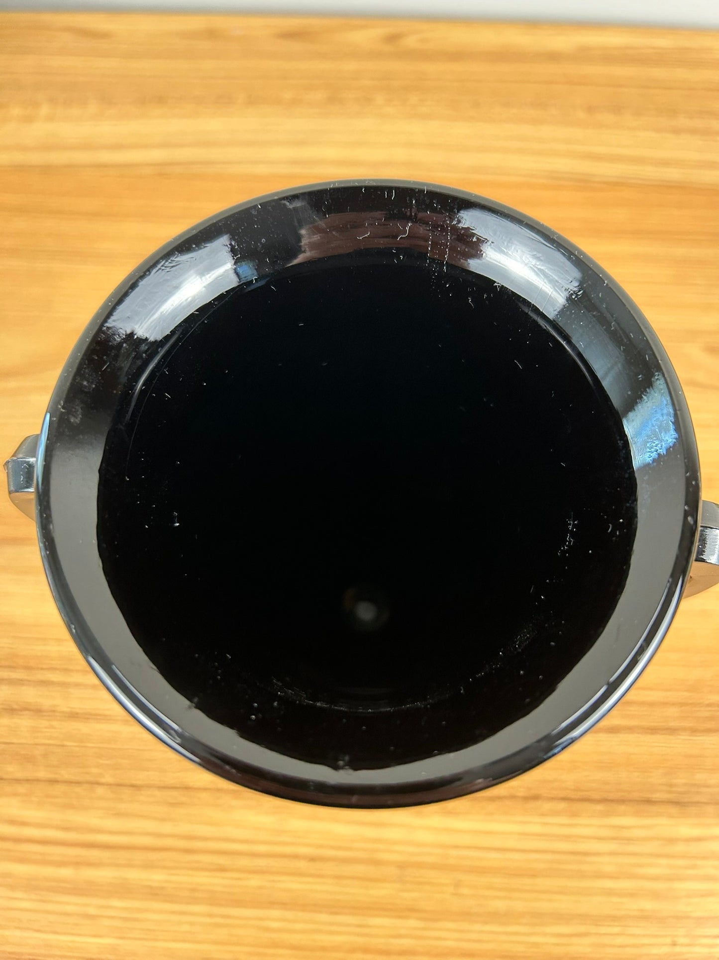 LE SMITH 1930's Embossed Black Amethyst Glass Loving Trophy Cup Vase