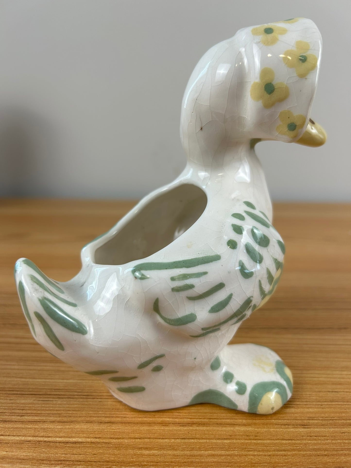 Sara Hume California Art Pottery Mother Goose Vase Planter Figurine Duck