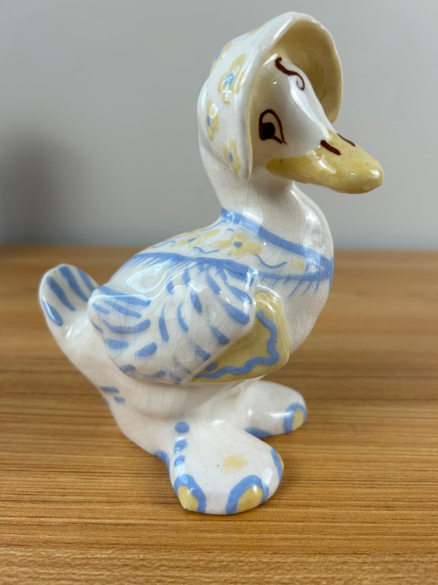 Sara Hume California Art Pottery Mother Goose Figurine Duck