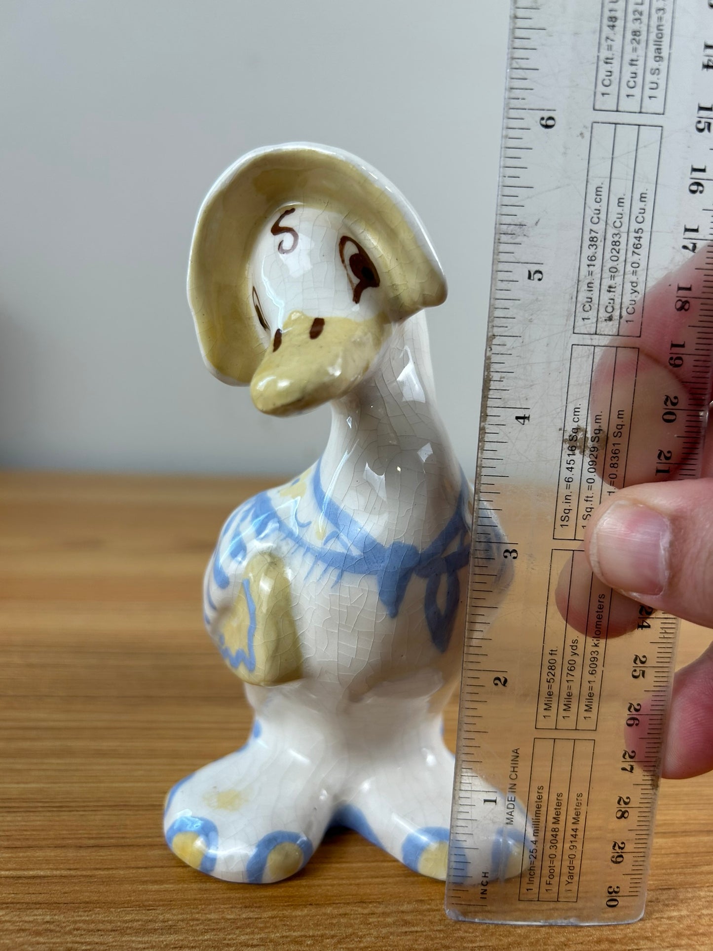 Sara Hume California Art Pottery Mother Goose Figurine Duck