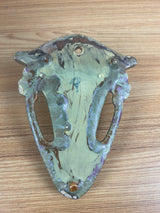 Roseville Carnelian II Red Green 1926 Arts and Crafts Pottery Wall Pocket 1246-7