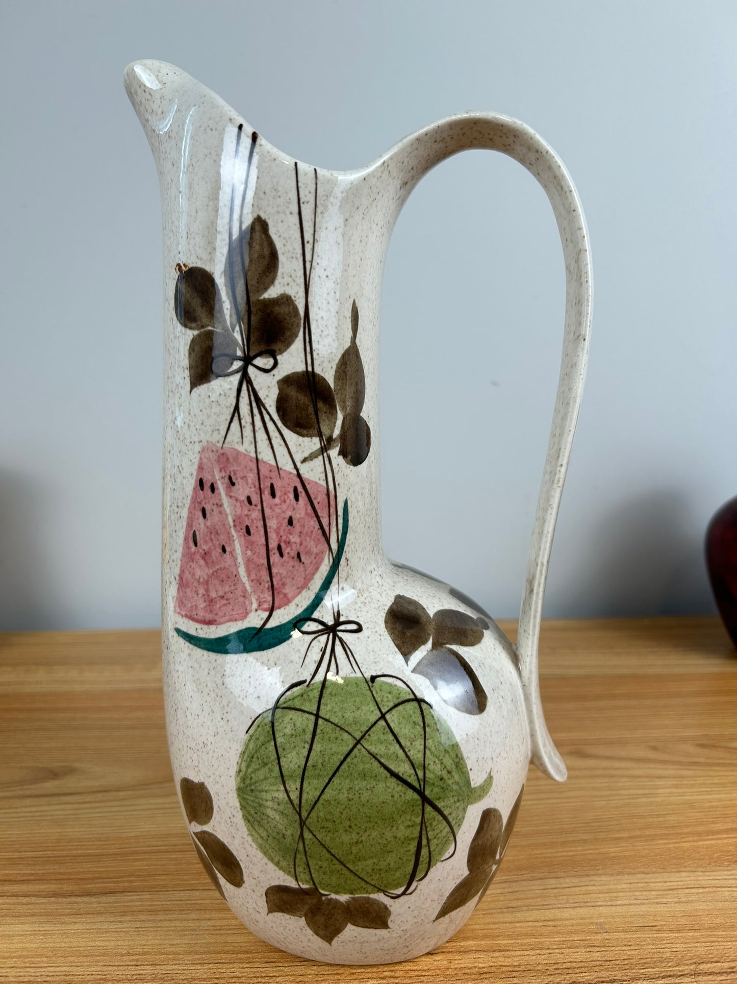 1950’s Red Wing Tampico 64oz Watermelon Grapes Cantaloupe Water Win Pitcher