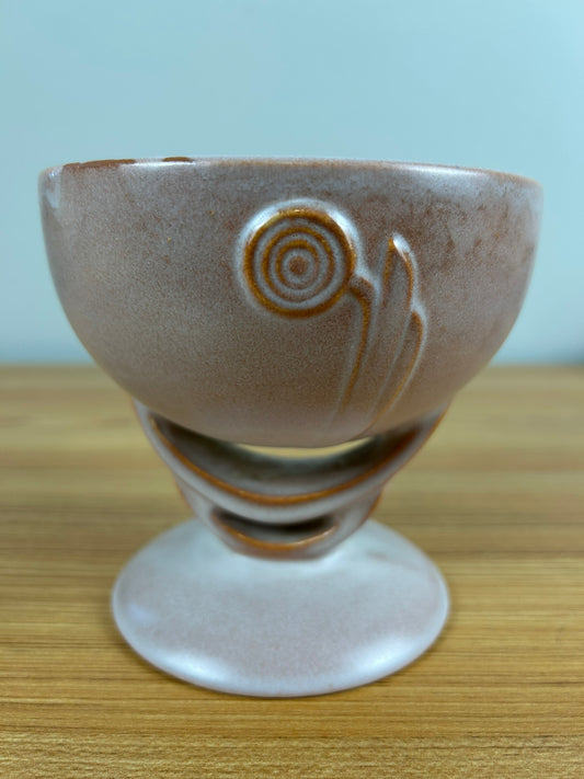 ROSEVILLE POTTERY-MODERNE #295 IVORY-ART DECO FOOTED COMPOTE