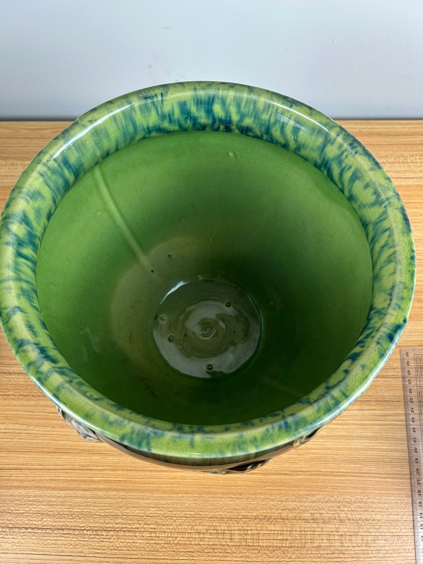 Weller Pottery Sea Sirens Large Footed Majolica Jardiniere Planter Art Nouveau Mermaid