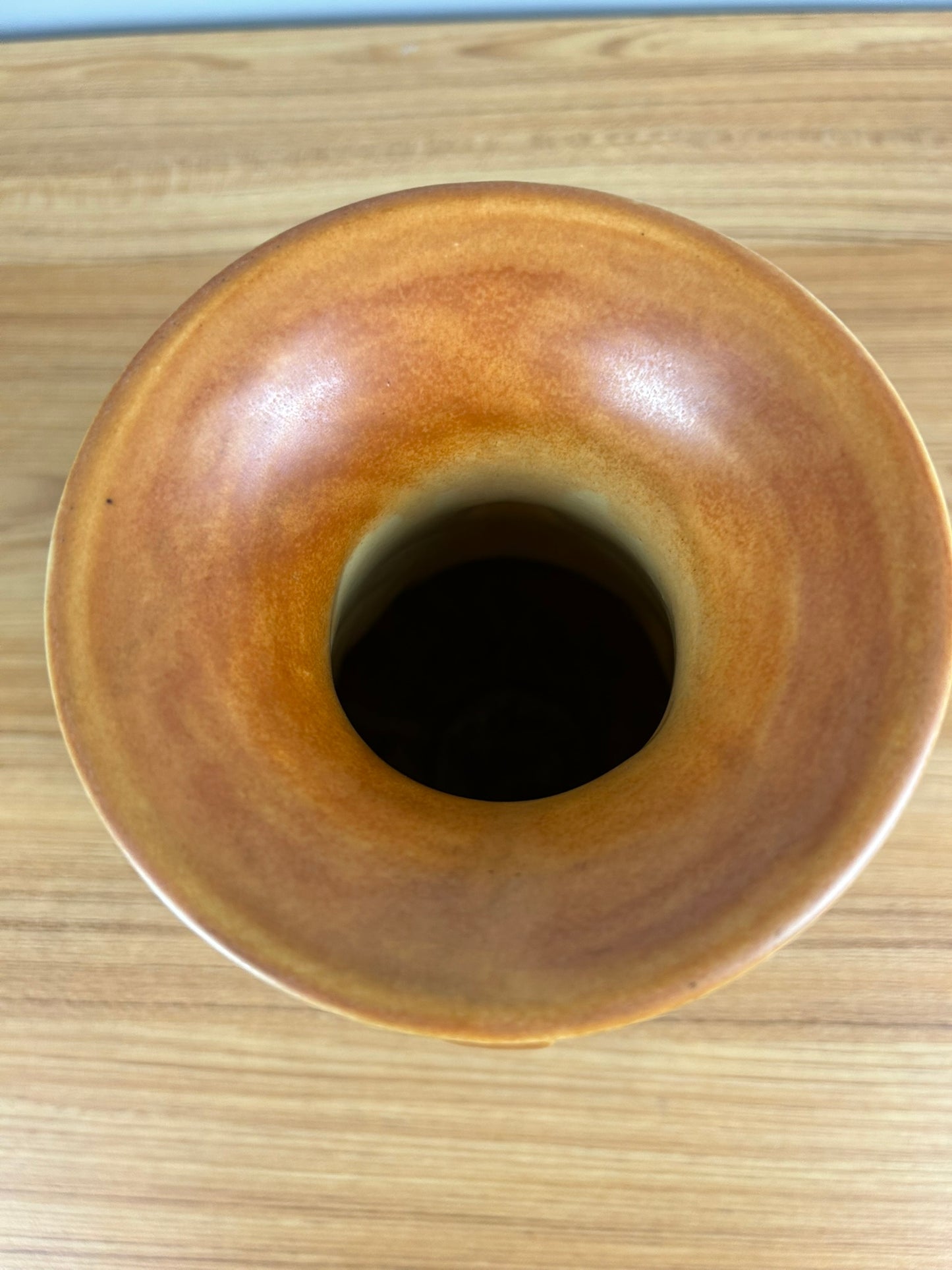 Roseville Pottery Freesia Vase Shape 122-8 Tangerine Brown