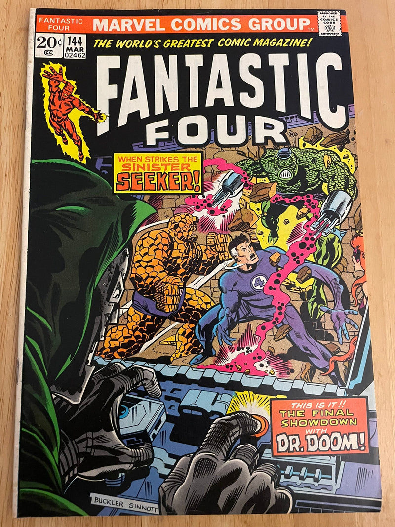 Fantastic Four #144 1973 Marvel Comics Dr Doom First Appearance Of Seeker Bronze