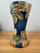 Vintage Weller Pottery Flemish Rhododendron Vase, Blue/Tan/Green 10” Excellent