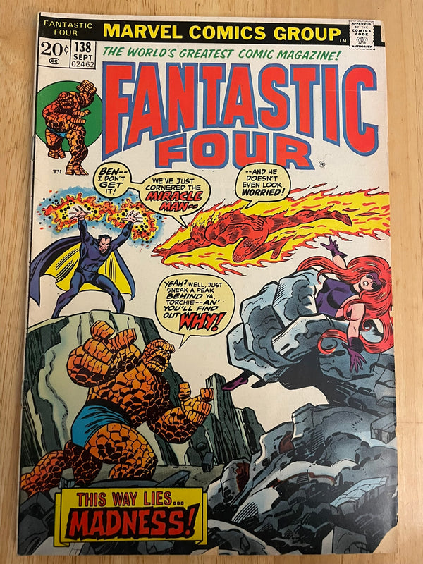 Fantastic Four #138 (Marvel Comics September 1973) Miracle Man Appearance