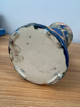 Vintage Weller Pottery Flemish Rhododendron Vase, Blue/Tan/Green 10” Excellent