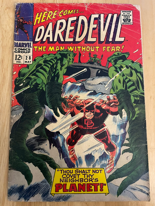 DAREDEVIL #28 1967 Thou Shalt Not Covet Thy Neighbors Planet QUEEGA Marvel Comic