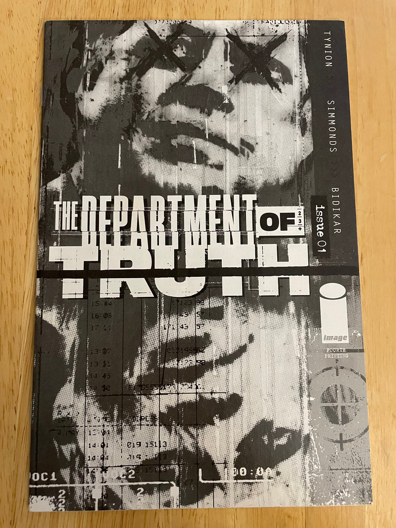 Department of Truth #1 fourth print / black & white cover / Image comics