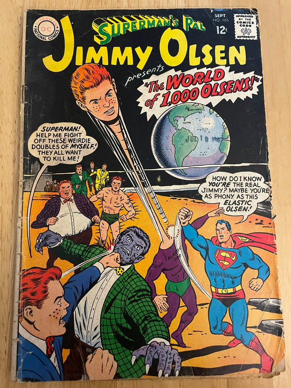 Superman's Pal Jimmy Olsen #105 1967 Dc Comics The world of 1000 Olsens