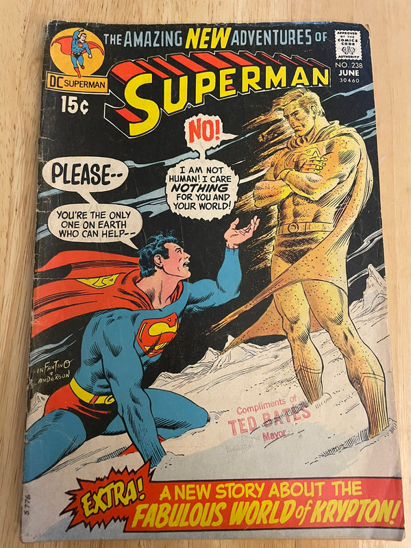 Superman # 238 (1971) ICONIC CARMINE INFANTINO COVER DENNY O NEIL STORY