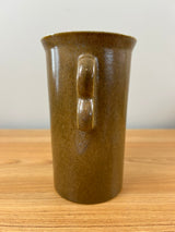 Bennington Potters VT 7.5" Tall Trigger Handle Mottled Brown Pitcher Coffee Pot
