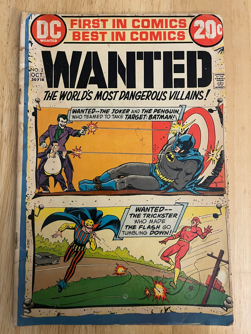 DC Wanted #2 The Worlds Most Dangerous Villains! 1972 Batman Joker Penguin