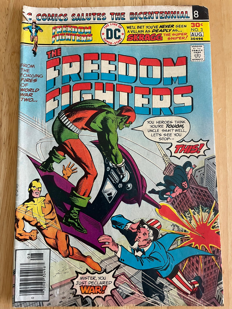 FREEDOM FIGHTERS #3 VOL. 1 MID GRADE NEWSSTAND DC COMIC BOOK