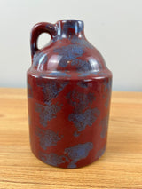 Bybee Pottery Sponge Blue Red Vintage Small Handled Jug
