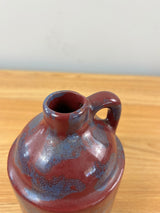 Bybee Pottery Sponge Blue Red Vintage Small Handled Jug