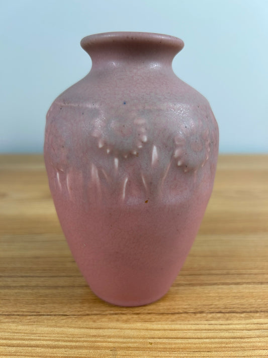 Vintage 1928 Rookwood Art Pottery Vase Matte Pink Shape # 2591 (Sunflower)